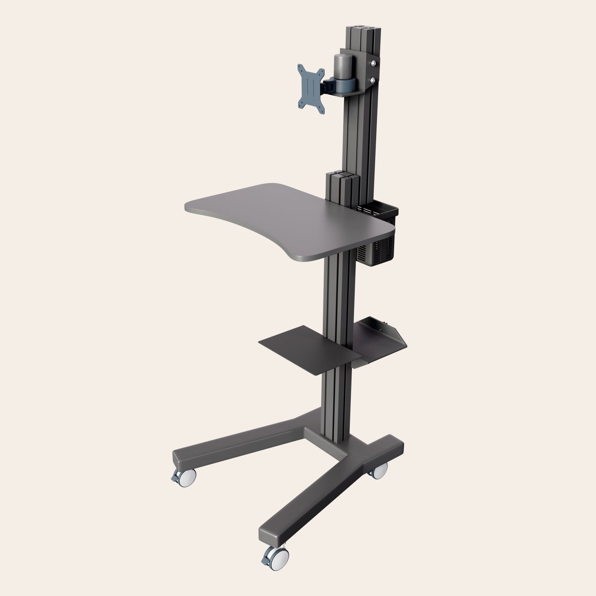 Computer Mobile Cart, Black (MCT09-BLK)