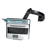 Full Motion Articulation Gas Spring Laptop Desk Stand Arm - Height Adjustable Notebook Riser, Silver/Black (NAGS)