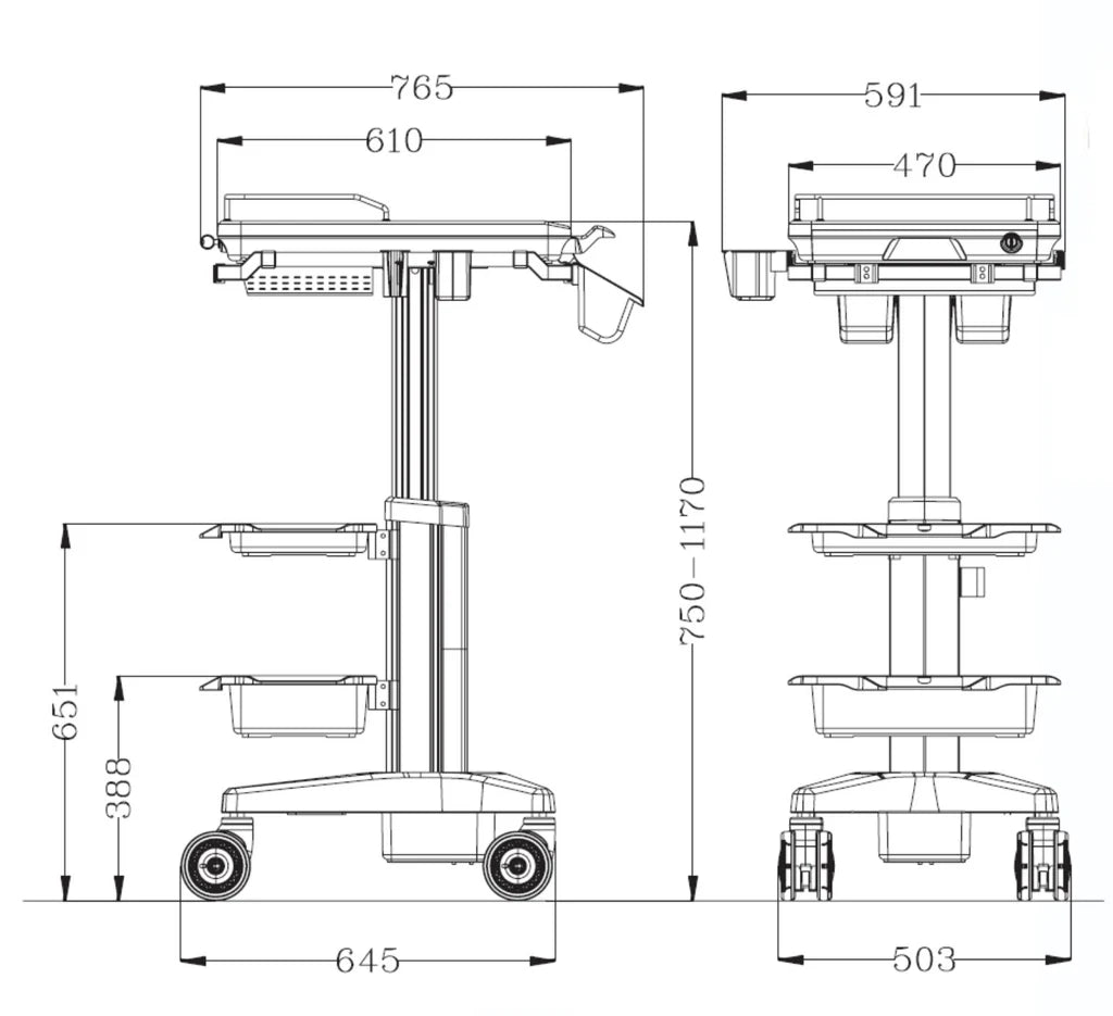 NURSE TREATMENT CART (MC-N)