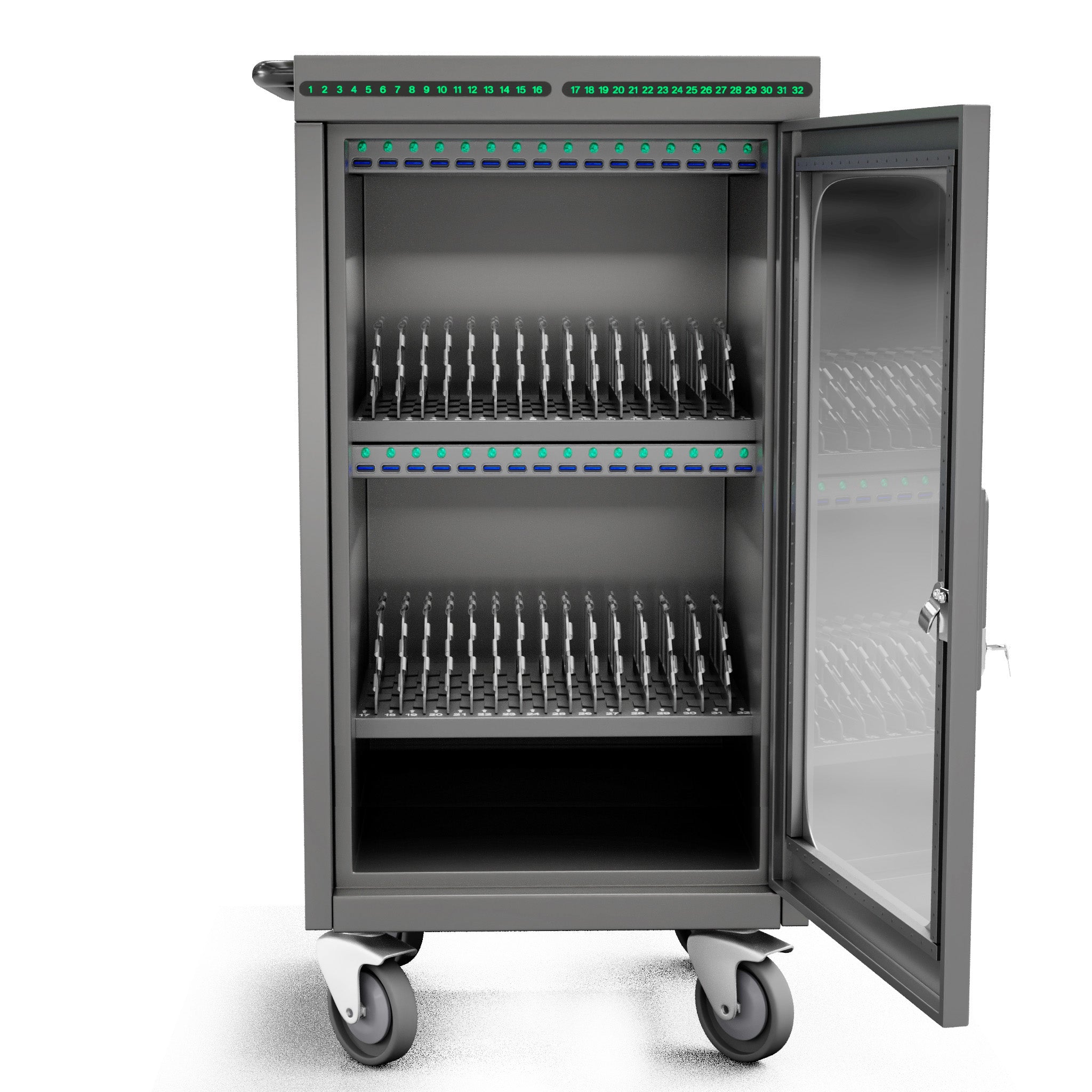 Tablets/Laptops Charging Cart Suitable for 15.6" Tablets Or Laptops, 36-BIT Workstations, Black (RP36-B-18W)