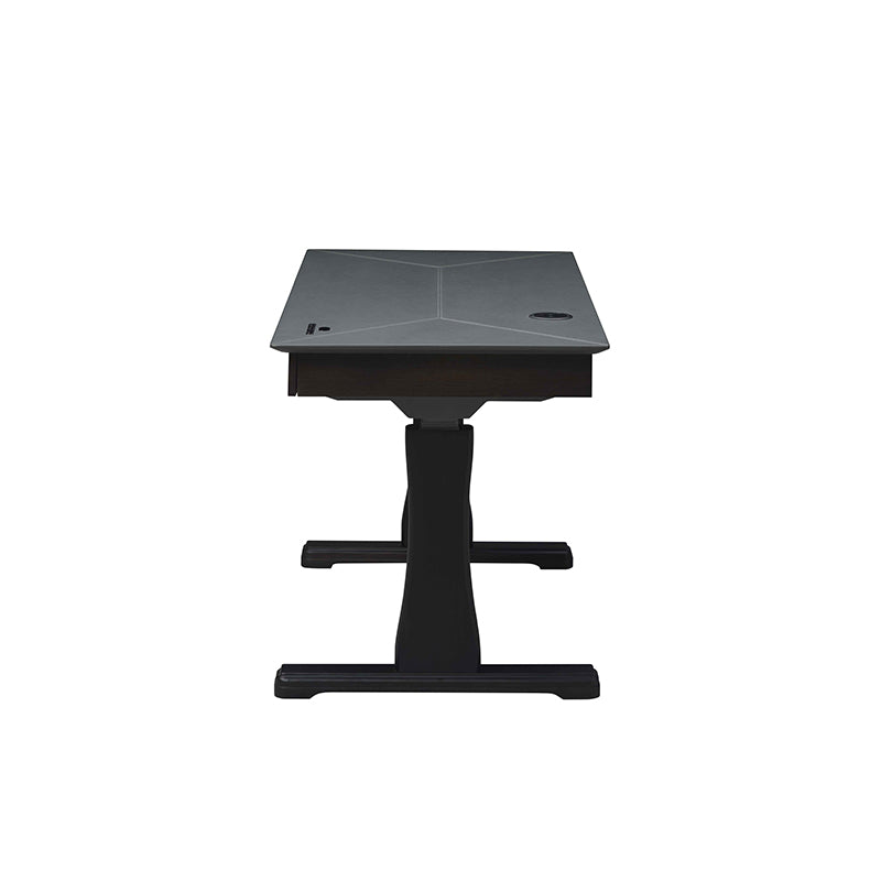 Dual Motor Electric Sit to Stand Workstation with Embedded Pull-Out Drawer, Height Adjustable with Supportive Legs, Veneer Top and Surface (R201231)