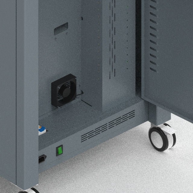 VR Charging Cabinet/Cart Suitable for Pico/Quest, Intelligent Temperature Control, 30-BIT Workstations, Black (RC30-Data)