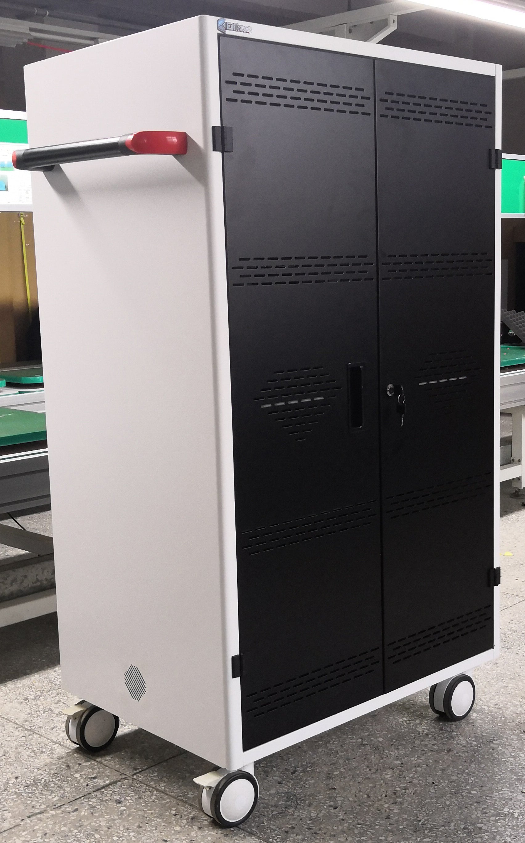 VR Charging Cabinet/Cart Suitable for Most VR, Intelligent Temperature Control, 32-BIT Workstations, Black/White (RC32VR)