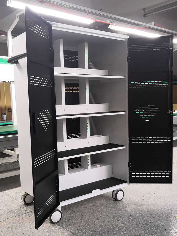 VR Charging Cabinet/Cart Suitable for Most VR, Intelligent Temperature Control, 32-BIT Workstations, Black/White (RC32VR)