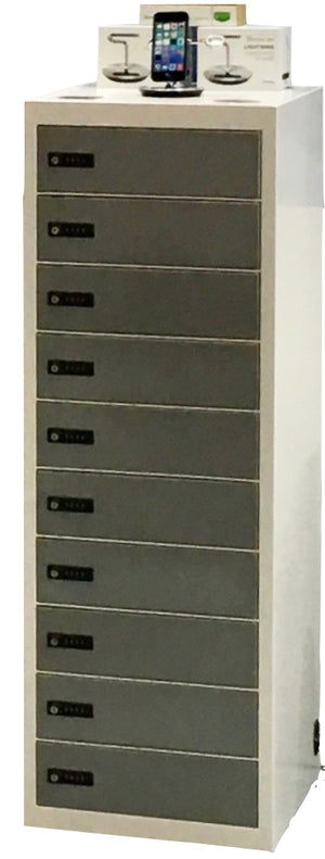 Rife 10 Bay Charging Locker For Laptops/Ipads/Tablets/Chromebooks Upto 10 Devices, RL10