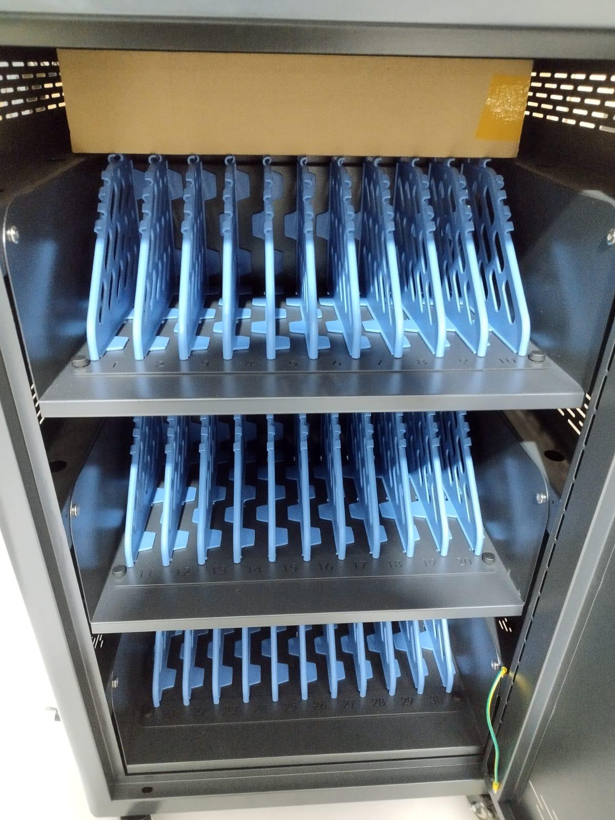 Smart Mobile Charging Cart for Laptops/Tablets/iPads, 30 Capacity (RLAB30E)
