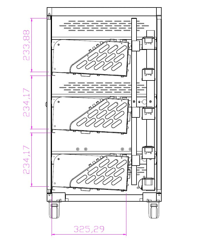 Smart Mobile Charging Cart for Laptops/Tablets/iPads, 30 Capacity (RLAB30E)