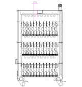 Smart Mobile Charging Cart for Laptops/Tablets/iPads, 30 Capacity (RLAB30E)