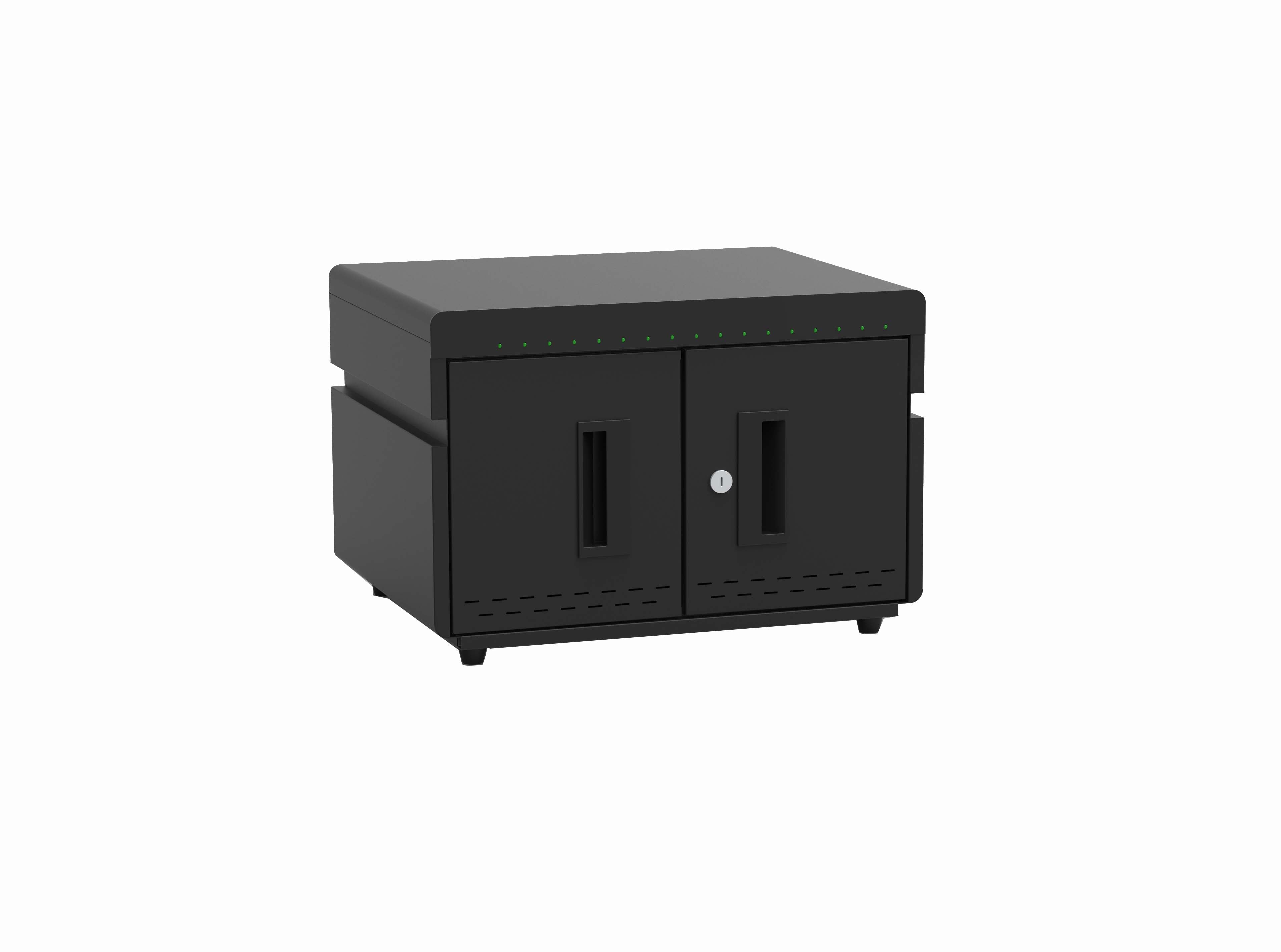 Tablet Charging Cabinet/Cart Suitable for Tablets up to 12 Inches, 16-BIT Workstation, Black (RM16)