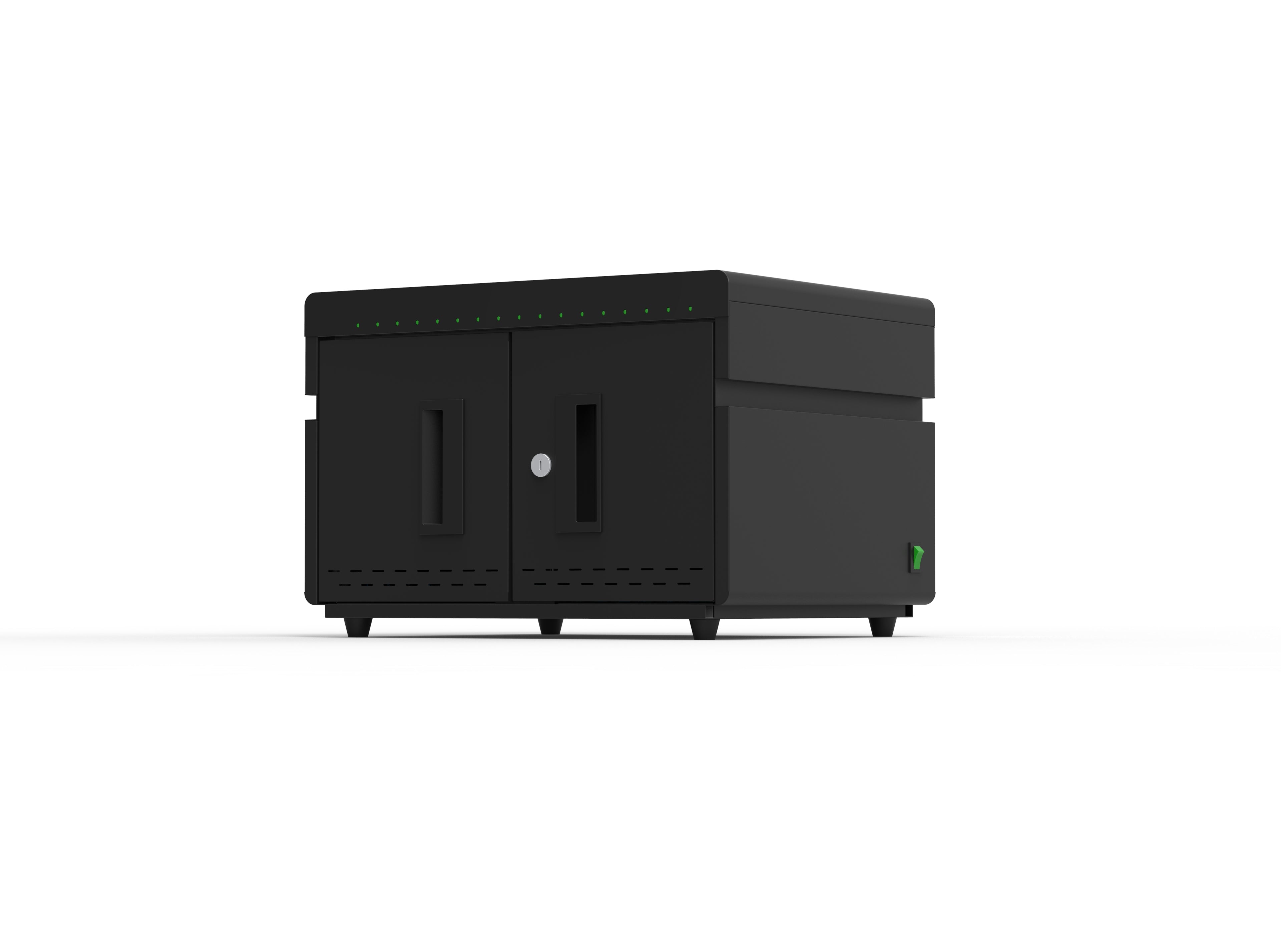 Tablet Charging Cabinet/Cart Suitable for Tablets up to 12 Inches, 16-BIT Workstation, Black (RM16)