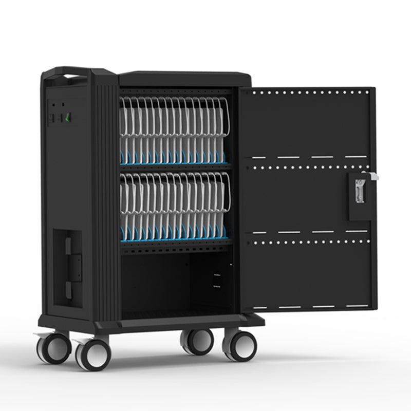 Tablet Charging Cabinet/Cart Suitable for Tablets up to 11 Inches, 32-BIT Workstation, Black (RM32)