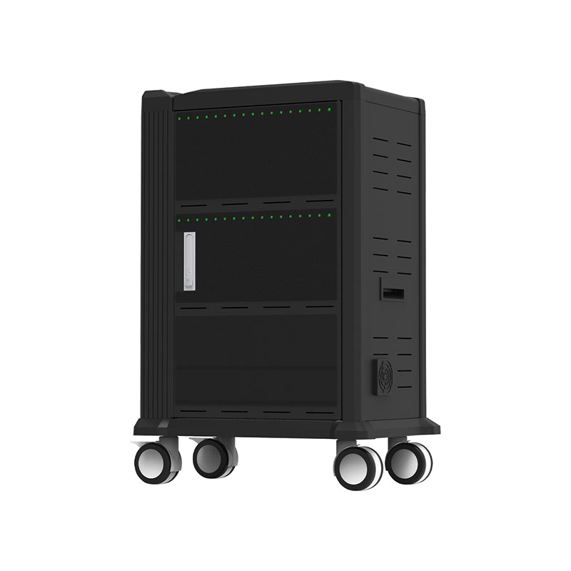 Tablet Charging Cabinet/Cart Suitable for Tablets up to 11 Inches, 32-BIT Workstation, Black (RM32)