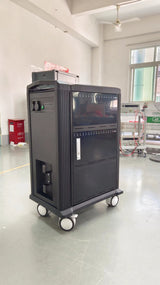 Tablet Charging Cabinet/Cart Suitable for Tablets up to 11 Inches, 32-BIT Workstation, Black (RM32)