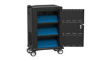 Tablet Charging Cabinet/Cart Suitable for Tablets up to 11 Inches, 48-BIT Workstation, Black (RM48)