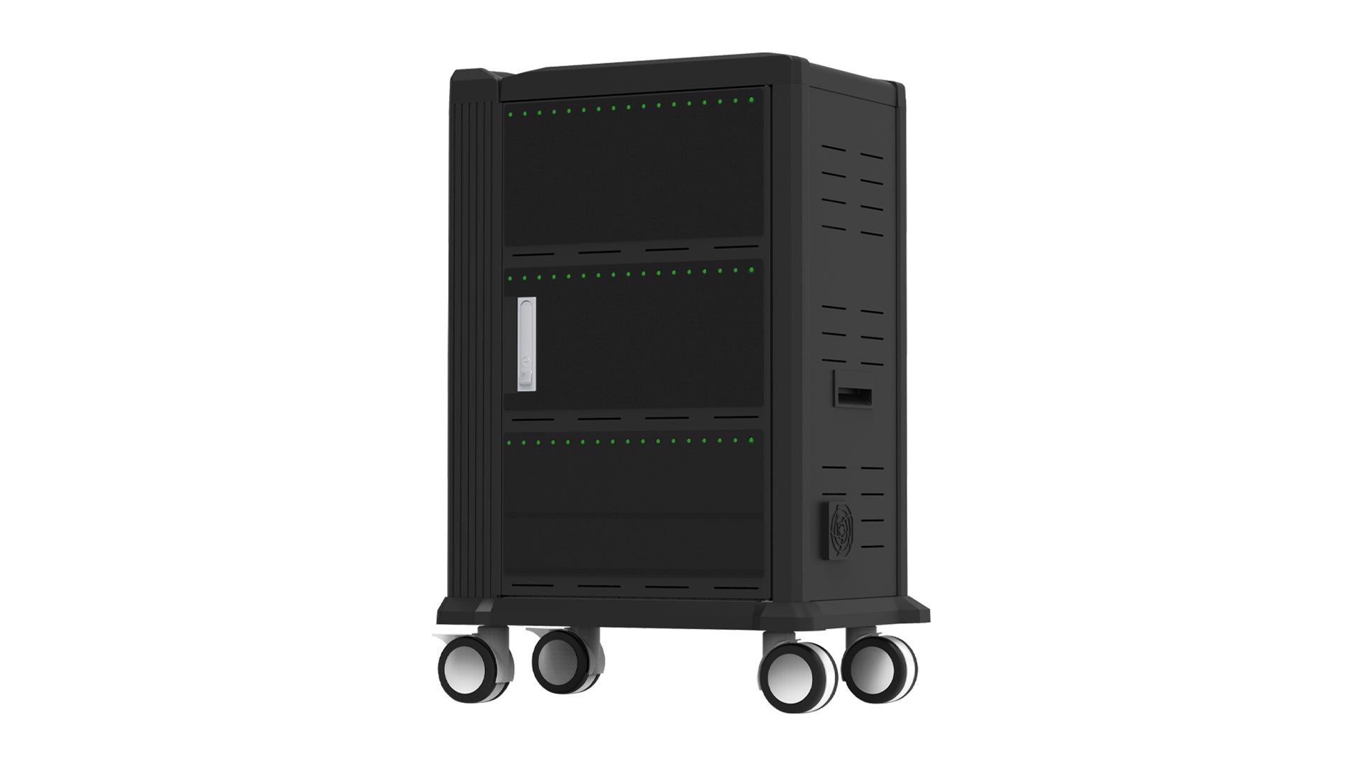 Tablet Charging Cabinet/Cart Suitable for Tablets up to 11 Inches, 48-BIT Workstation, Black (RM48)