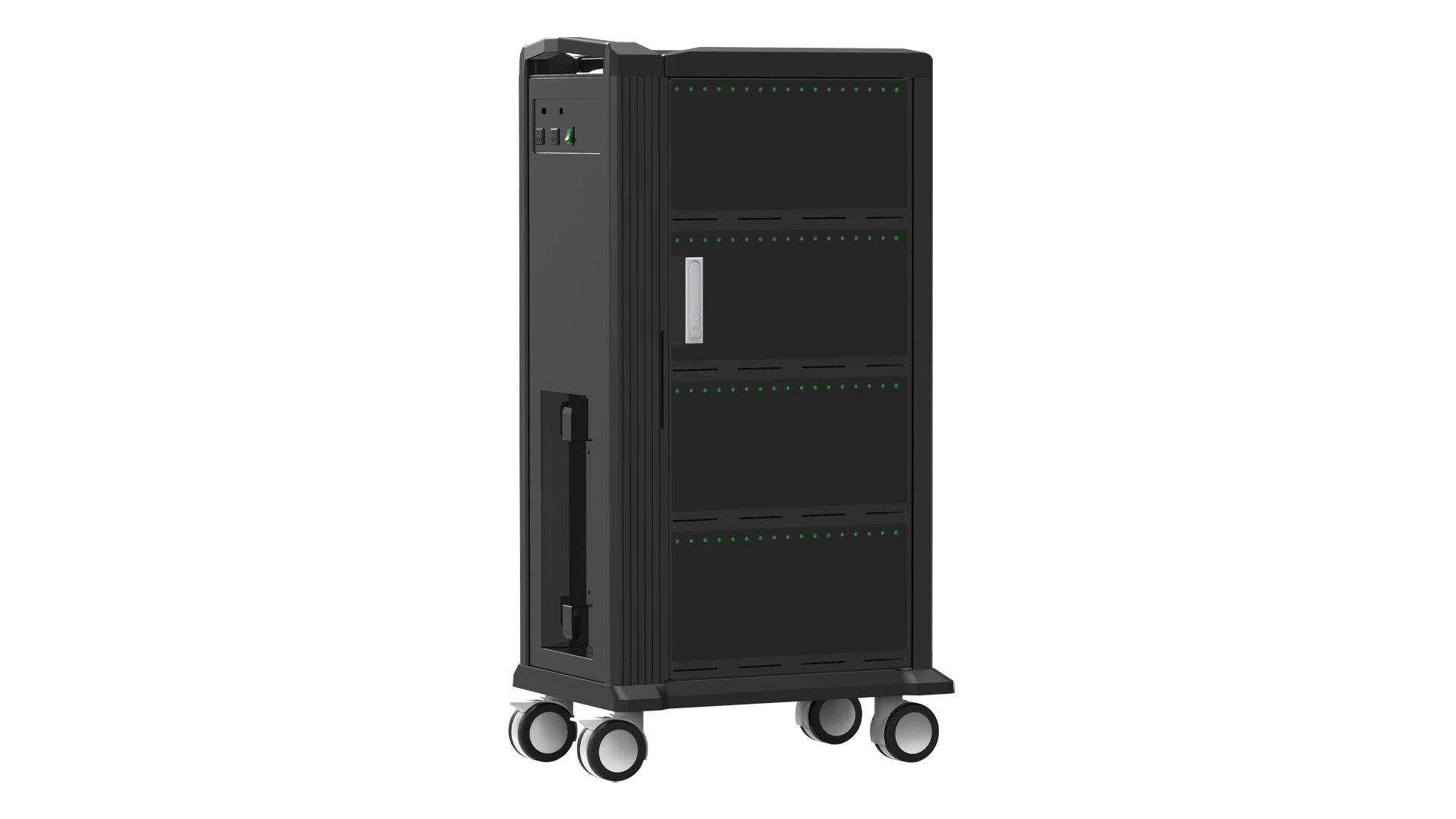 Tablet Charging Cabinet/Cart Suitable for Tablets up to 11 Inches, 64-BIT Workstation, Black (RM64)