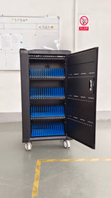 Tablet Charging Cabinet/Cart Suitable for Tablets up to 11 Inches, 64-BIT Workstation, Black (RM64)