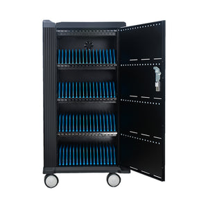 Tablet Charging Cabinet/Cart Suitable for Tablets up to 11 Inches, 64-BIT Workstation, Black (RM64)