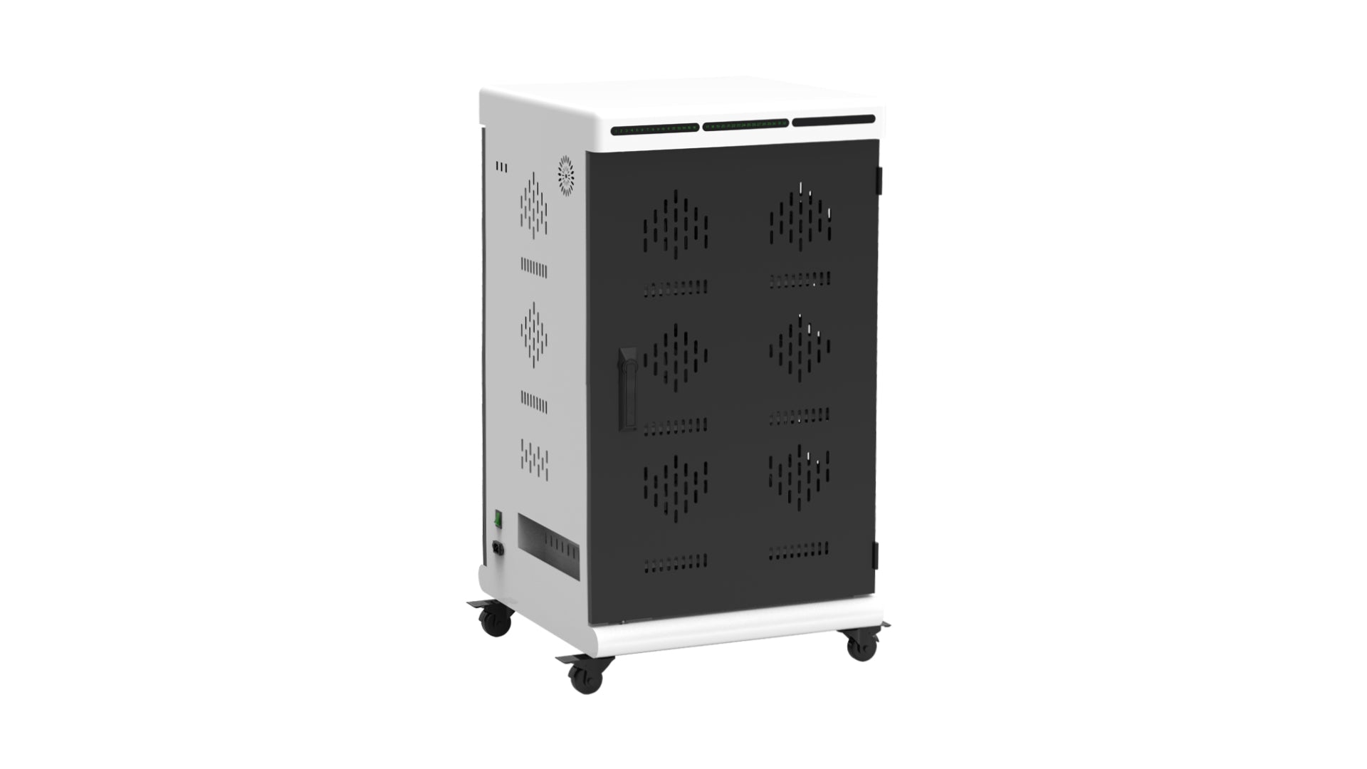 Tablet Charging Cabinet/Cart Suitable for Tablets up to 12 Inches, 32-BIT Workstations, White/Black (RN32)