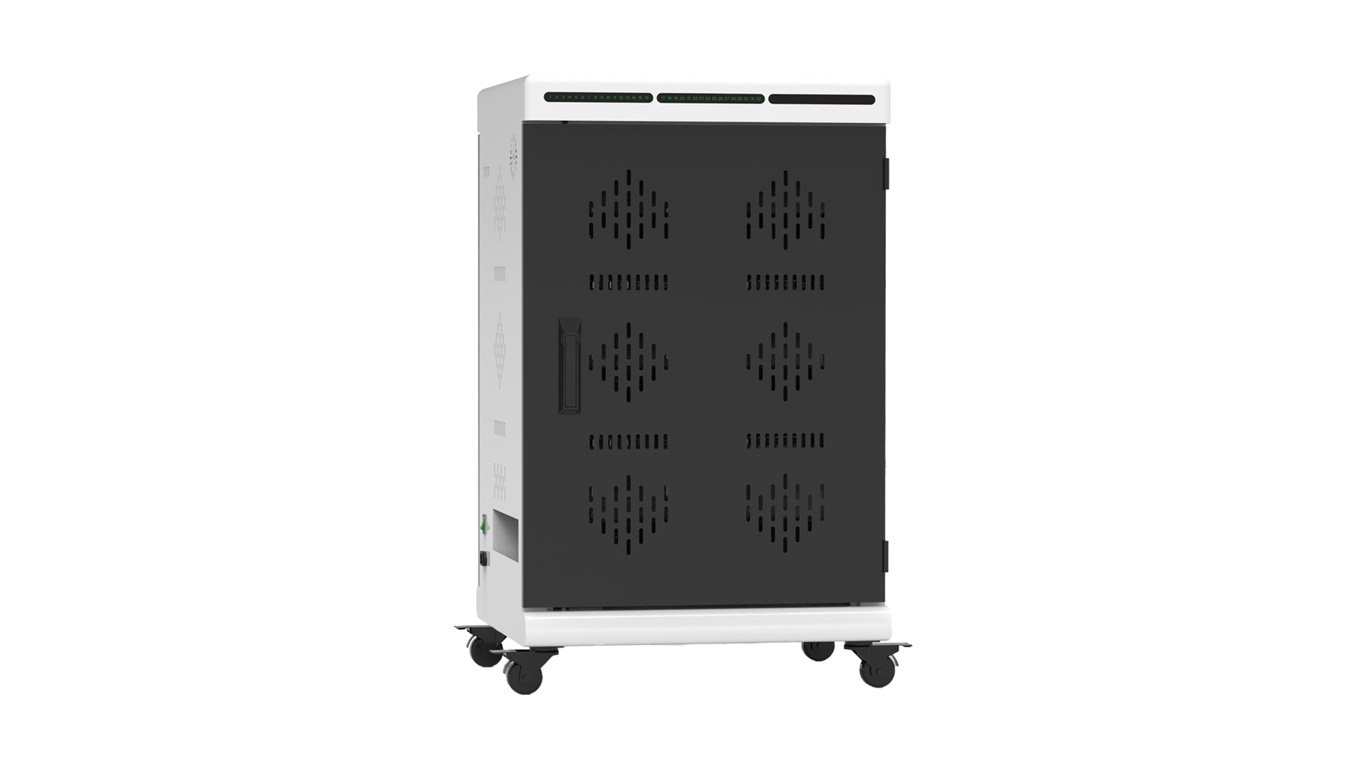 Tablet Charging Cabinet/Cart Suitable for Tablets up to 12 Inches, 32-BIT Workstations, White/Black (RN32)