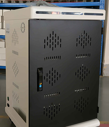 Tablet Charging Cabinet/Cart Suitable for Tablets up to 12 Inches, 32-BIT Workstations, White/Black (RN32)