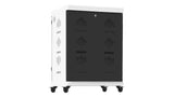 Tablet Charging Cabinet/Cart Suitable for Tablets up to 12 Inches, 60-BIT Workstations, White/Black (RN60)