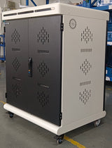 Tablet Charging Cabinet/Cart Suitable for Tablets up to 12 Inches, 60-BIT Workstations, White/Black (RN60)
