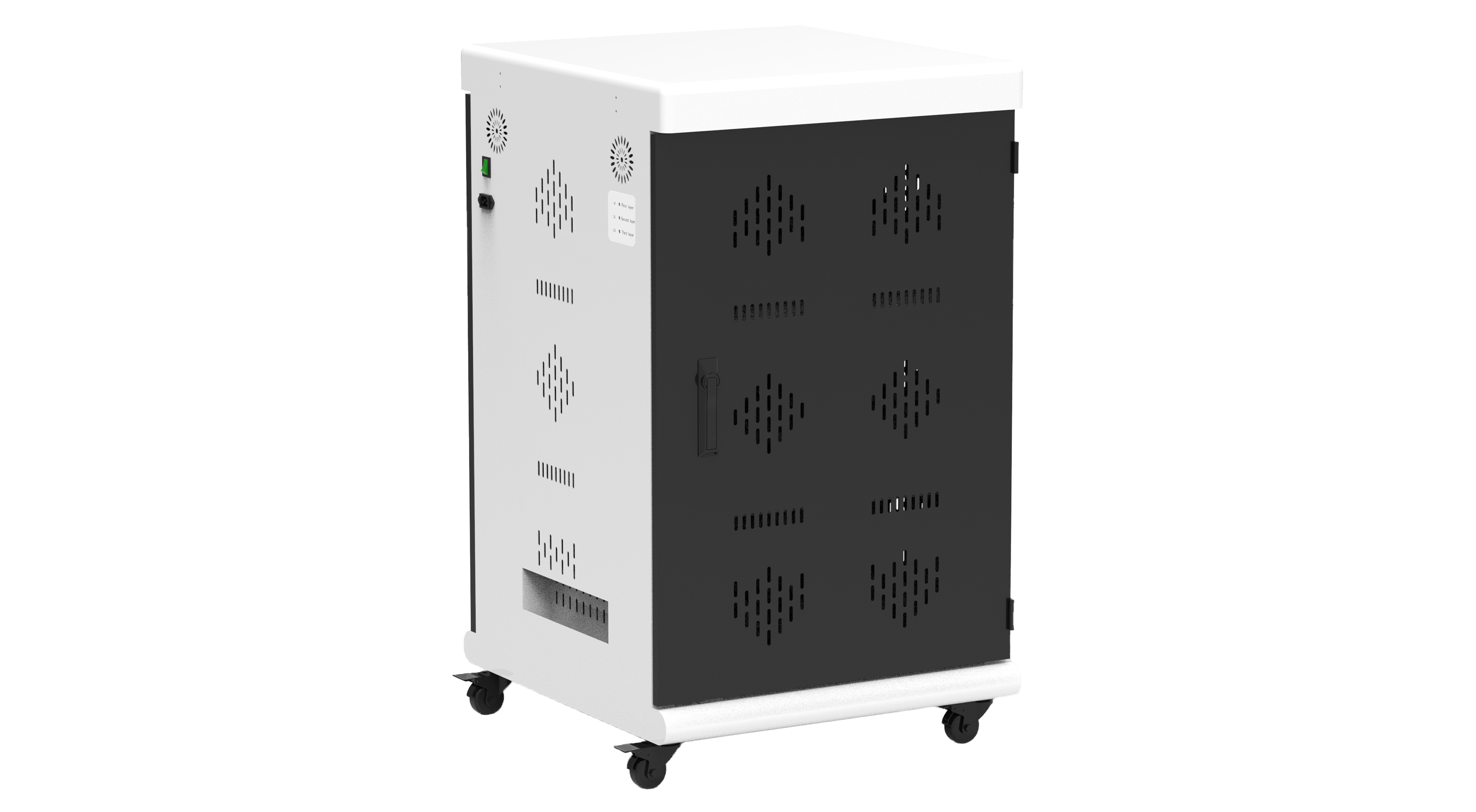 Tablets/Laptops Plug-in Charging Cart (PDU) Suitable for 15.6" Tablets Or Laptops, 30-BIT Workstations, White/Black (RP30-A)