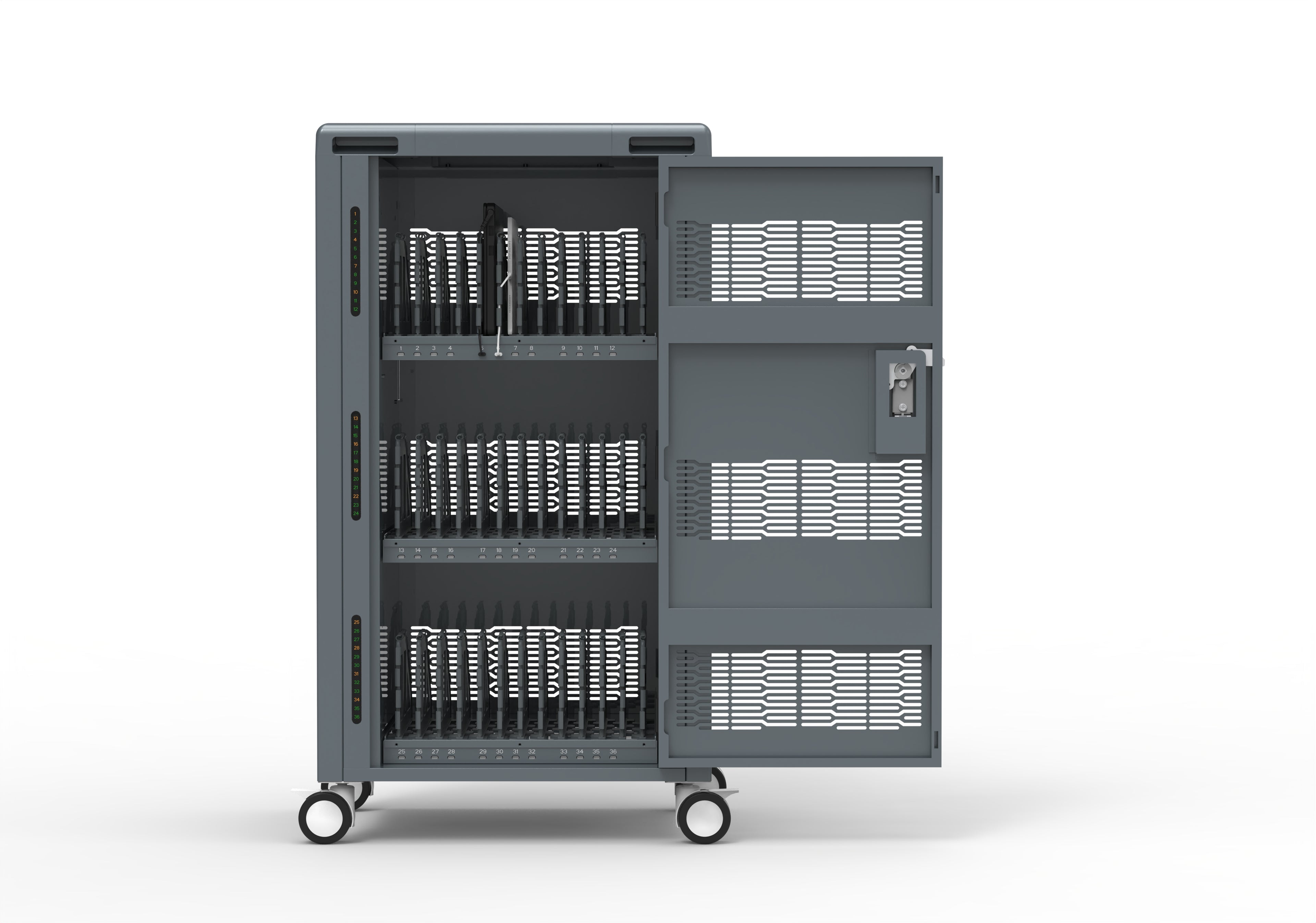 Tablets/Laptops Charging Cart Suitable for 15.6" Tablets Or Laptops, 36-BIT Workstations, Black (RP36-B-45W)