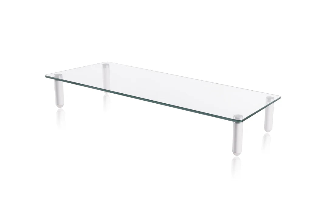 Glass Ergonomic Tabletop Riser/Desktop Stand for Computer Monitor, LCD LED TV, Monitor, Laptop/Notebook, (RG001)