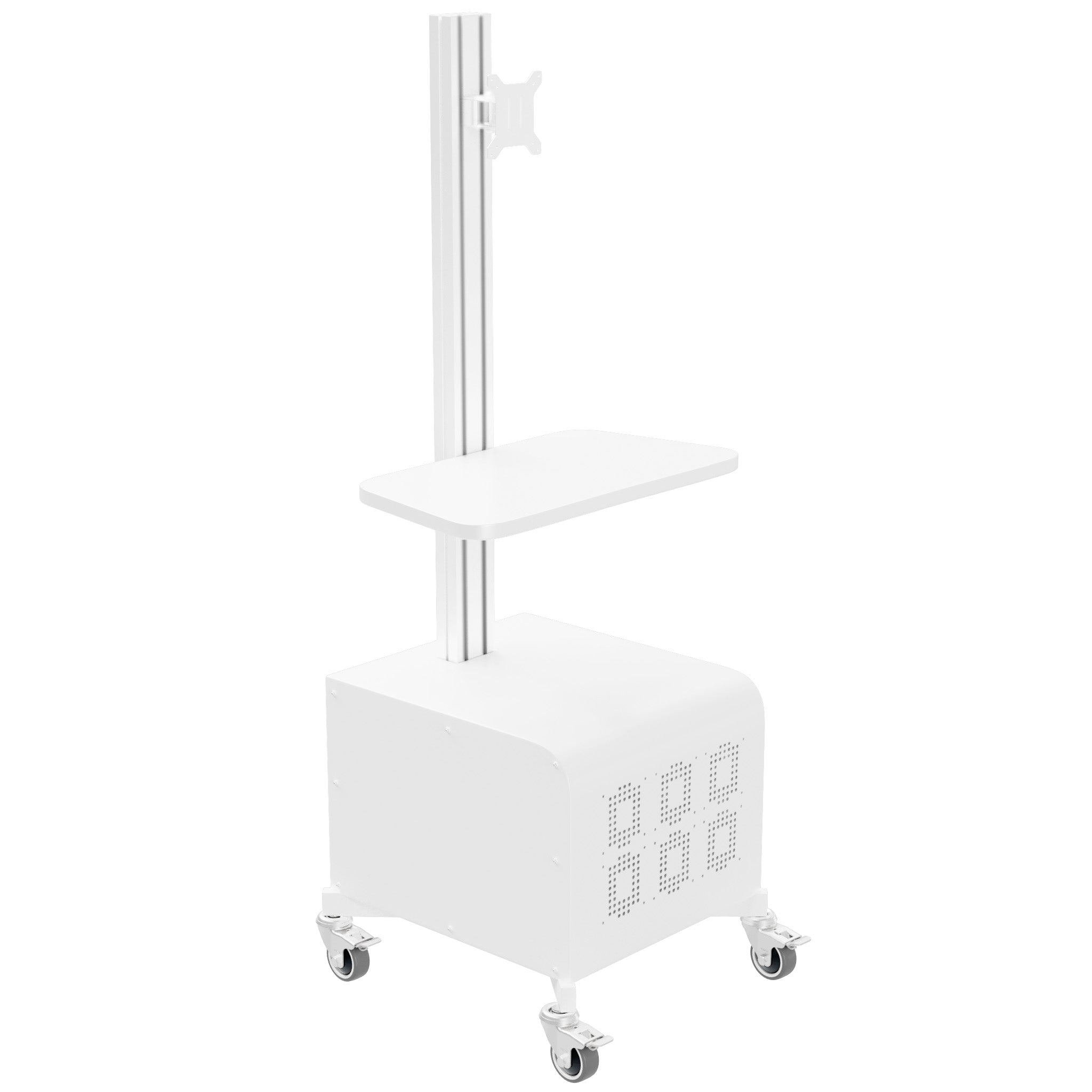 Medical Computer Cart Height Adjustable Storage Rack