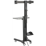 Dual Computer Mobile Cart (MCT09-b)