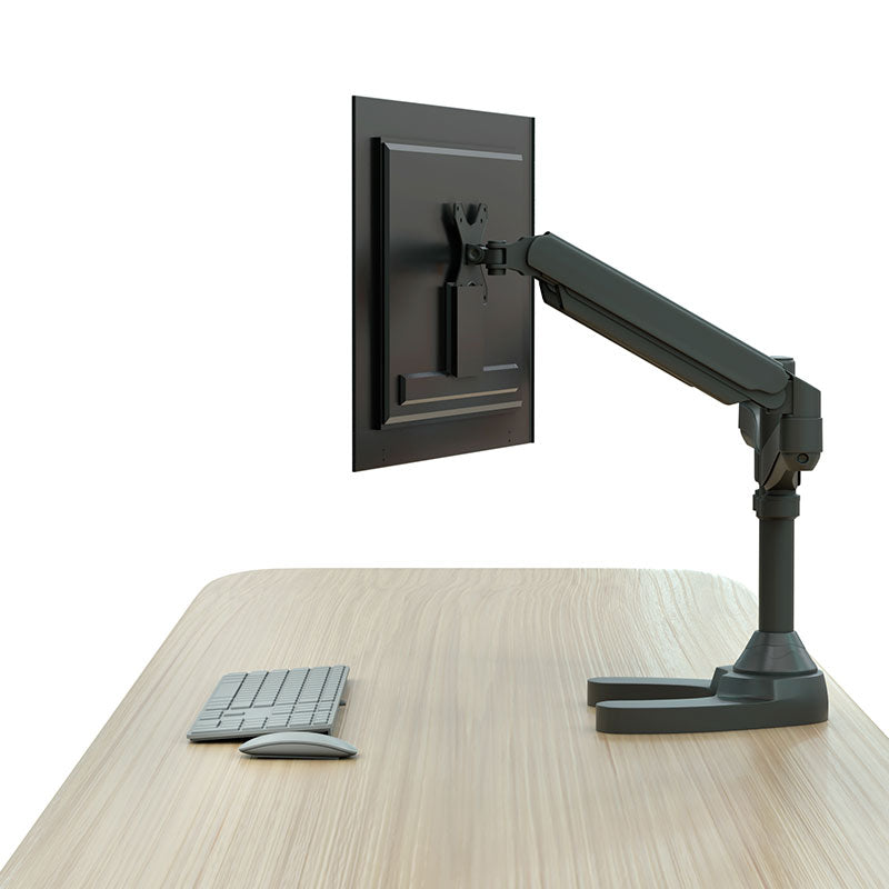 Dual Monitor Stand Monitor Mount, Fits 13 to 27 Inch Computer Screens Free Standing, Tilt/Swivel/Height Adjustable Arms, VESA Compatible, Black (2MSFG)