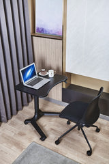 Aluminium Foldable Laptop Table, Portable Adjustable Laptop Stand with Tilting Tabletop, Best Adjustable Laptop Stand 770-1100mm Height, Portable Desk with Wheels, Black (LPT07)
