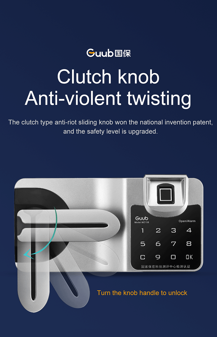 Smart SecureCabinet with Fingerprintand Digital Number Lock