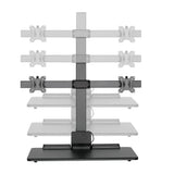 Dual 17"-32" Monitor Mount Electric ErgonomicHeight Adjustable Sit-Stand Desk Converter Workstation - Black, Model No (RTELVE-D)