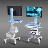 HSM-2 Clinical Computer on Wheels (COW) - Height Adjustable Stand