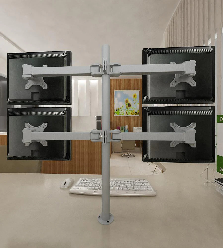 Four Monitor Stand - Fix Type, 5 Years Warranty (4MS-FT)