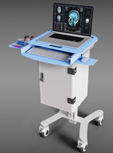 HSL-3 Mobile Laptop Workstation - Clinical Stand with Storage Tray