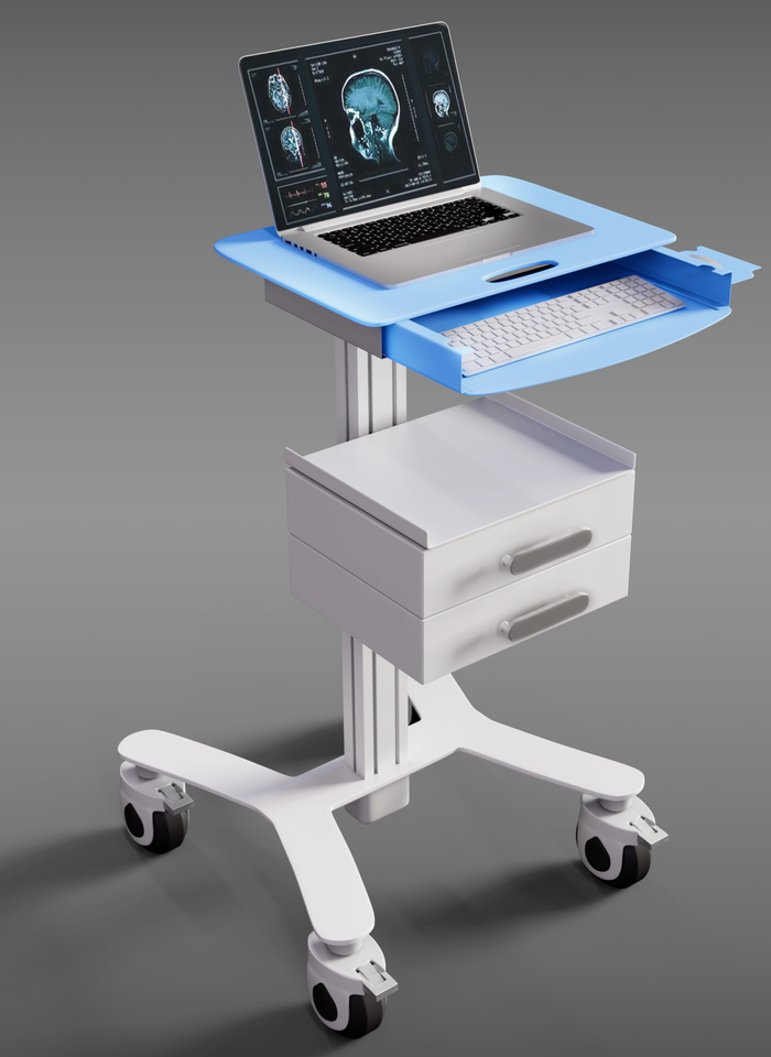 HSL-7 Point-of-Care Laptop Cart with Telescopic Column