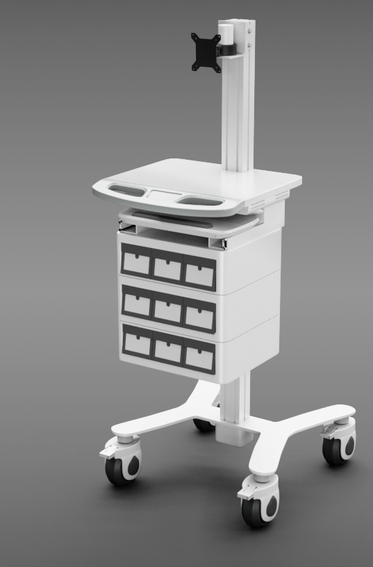 RIFE HSM-11 workstation on wheels with drawers product view