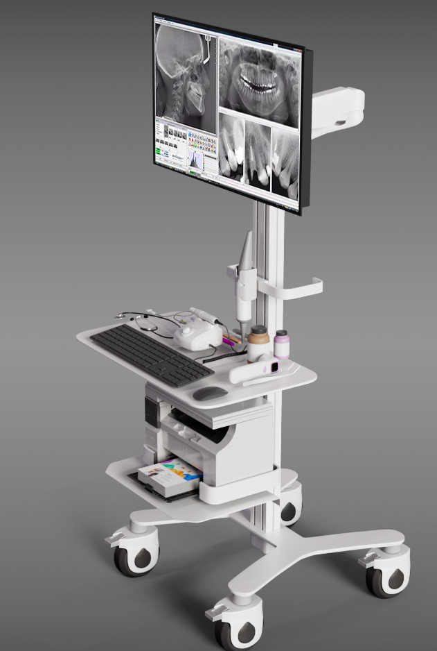 HSM-9 EMR and EHR Medical Computer Cart