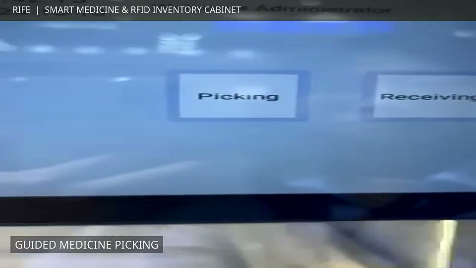 RFID cabinet real-time medical inventory screen