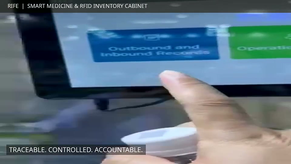 RFID medical cabinet item record and validity data