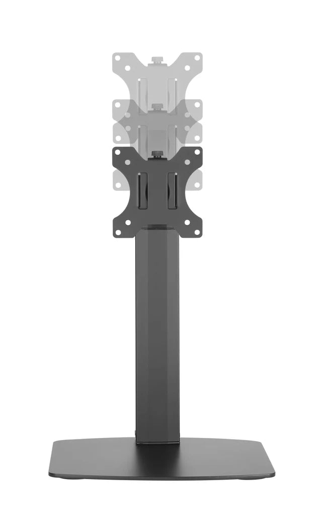 Tall Free Standing Single Monitor Mount Desk Stand, Pneumatic Spring Height Adjustable Monitor Arm for Screens up to 32 inches - Black, 5 Years Warranty (EFBGS)