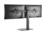 Freestanding Pneumatic Vertical Lift Dual Monitor Stand - Adjustable Monitor Mount, Fits 2 Screens up to 27 Inch, Holds up to 6 kgs per Arm, 5 Years Warranty, (EFBGD)