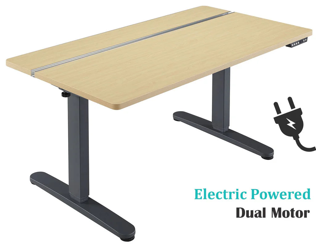 Dual Motor Height Adjustable Electric Standing Desk Frame Only, Standing Desk Adjustable Height Stand Up Desk Computer Desks with Anti-Collision Protection, (DM8P)