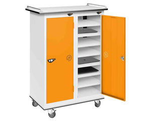 Laptop Storage cum Charging Locker Trolley | 16 shelf