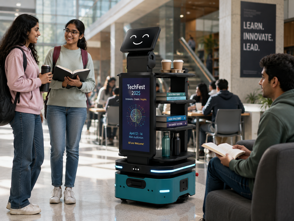 RIFE Premium Delivery Robot with Advertising Screen