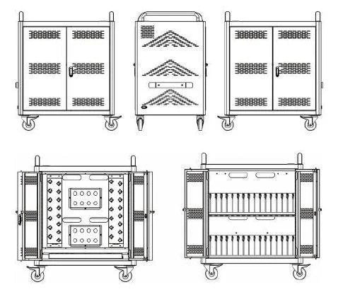 Chromebook Storage and Charging Cart